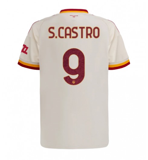 AS Roma Santiago Castro #9 Venkovní Dres 2026-27 Krátký Rukáv AS Roma Santiago Castro #9 Venkovní Dres 2026-27 Krátký Rukáv
